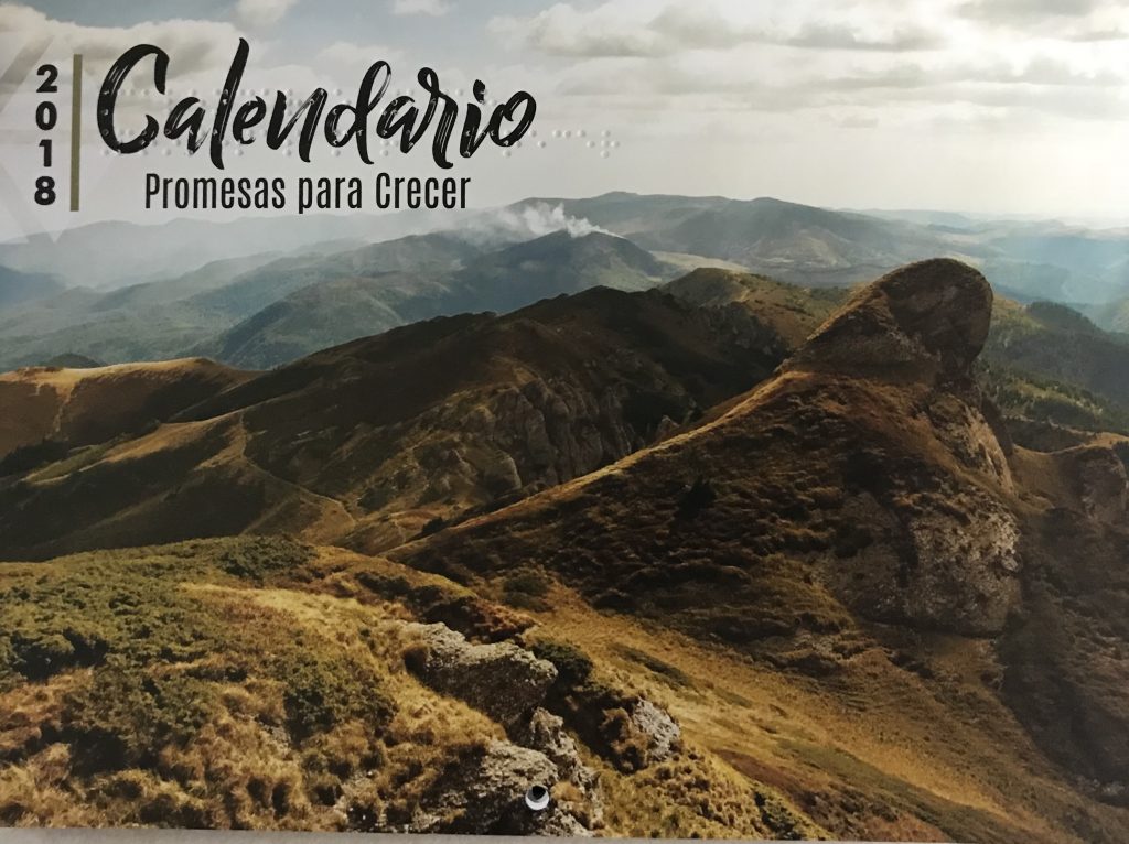 Calendario Inclusivo 2018 de la Sociedad Bíblica de Costa Rica.