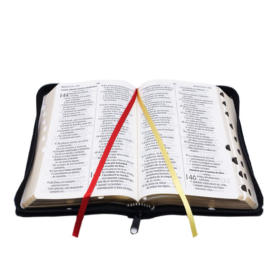 Biblia Reina Valera Letra Grande zíper Negra - Imagen 7