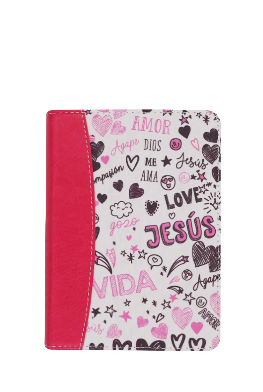 Biblia RVR1960 Palabras de Vida Amor rosa