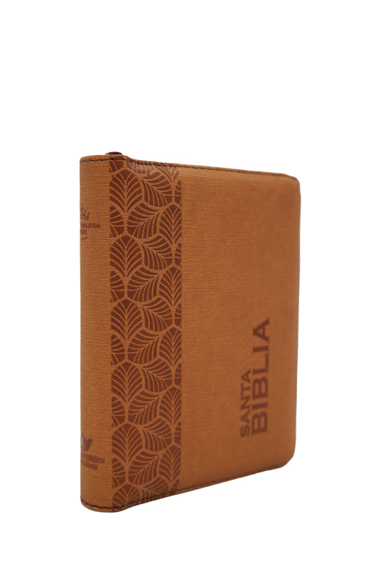 Biblia Bolsillo Color Café con Zíper