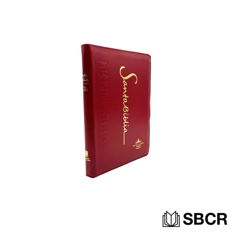Biblia Reina Valera 1960 color vino con indice y ziper en letra grande