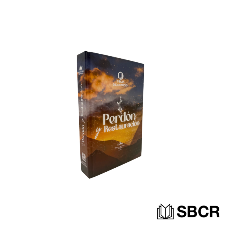 Biblia de Estudio Reina Valera 1960 Perdón y Restauración con paisaje de desierto