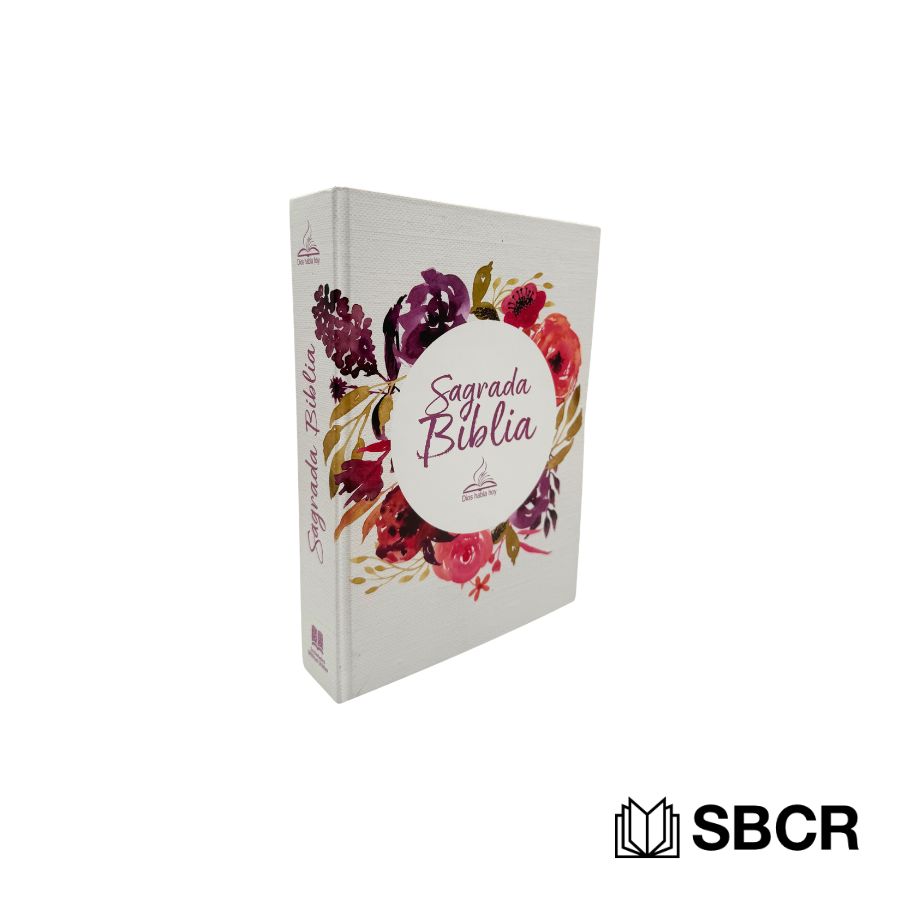 Biblia Dios Habla Hoy, tapa dura con diseño de flores