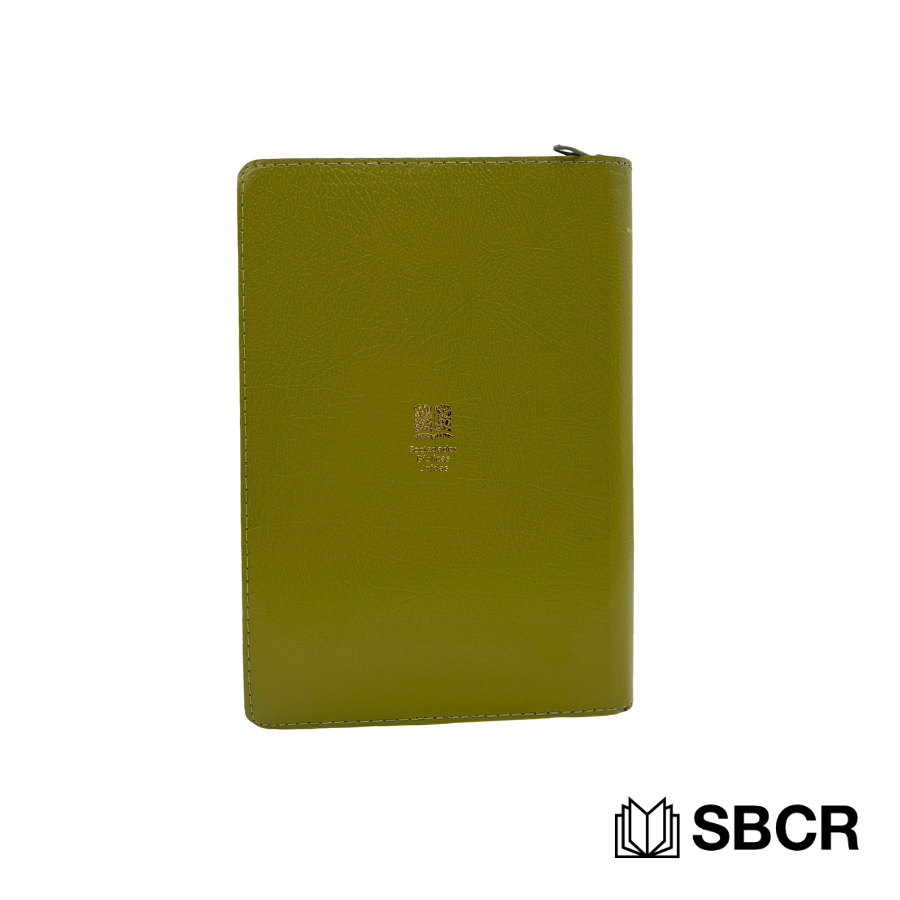 Biblia Reina Valera 1960 en diseño de corona con estuche en verde musgo e indice externo - Imagen 5