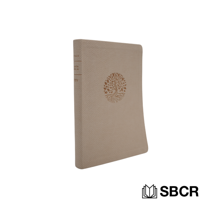 Biblia Nueva Traducción Viviente en imitación piel color beige