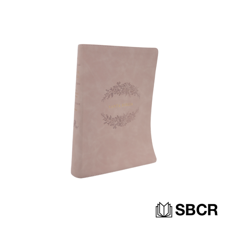 Biblia Nueva Traducción Viviente palo rosa en imitación cuero grande