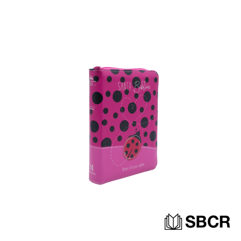 Biblia Reina Valera 1960 diseño de Mariquita color fucsia