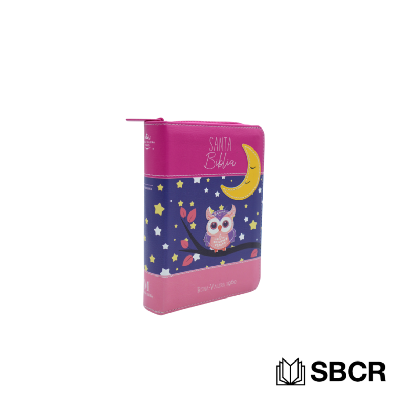 Biblia Reina Valera 1960 diseño de búho y de luna